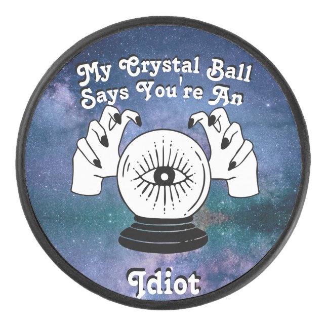 Disco De Hockey El personalizado My Crystal Ball Dice... (Anverso)