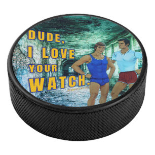 Disco De Hockey El tipo de SlipperyJoe ama tu reloj arte LGBTQIA a