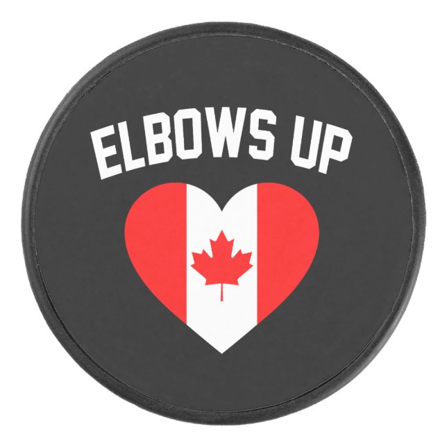Disco De Hockey Elbows Up Canada (Anverso)