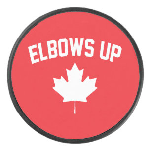 Disco De Hockey Elbows Up Canada - Orgulloso Canadá