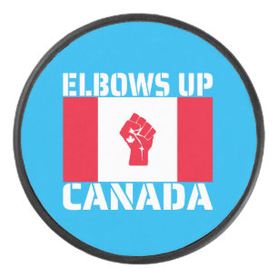 Disco De Hockey Elbows Up Canada - Orgullosos Canadienses