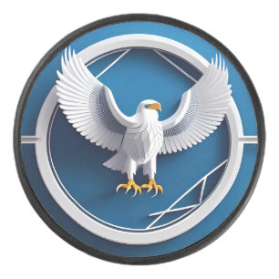 Disco De Hockey Elegante emblema de águila calva