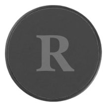 Elegante Monograma Negro y Gris