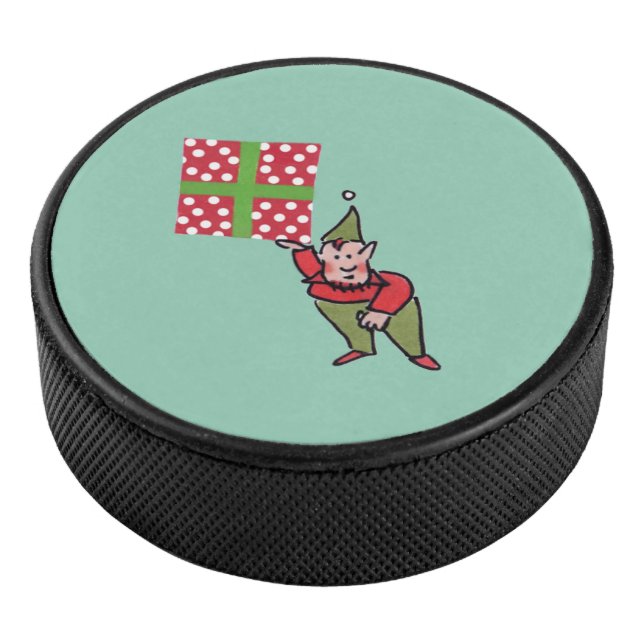 Disco De Hockey Elf con polka Dot Gift hockey puck (3/4)