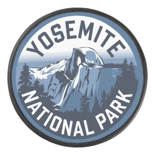 Disco De Hockey Emblema redondo yosemita de media doma (Anverso)