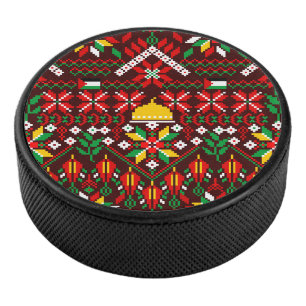 Disco De Hockey Embrodería tradicional de Palestina Tatreez