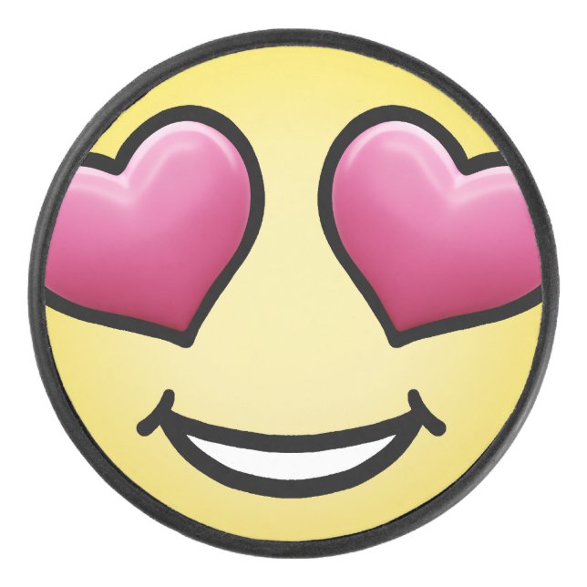 Disco De Hockey Emoji de amor (Anverso)