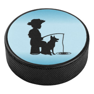 Disco De Hockey En el agujero de la pesca