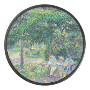 Disco De Hockey Enfants attabés dans le jardin Camille Pissarro