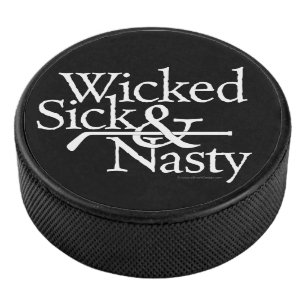 Disco De Hockey Enfermedad malvada de hockey y desagradable