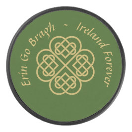 Disco De Hockey Erin Go Bragh Gold Celtic Shamrock