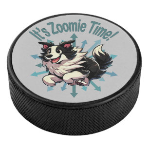 Disco De Hockey Es hora de Zoomie Border Collie