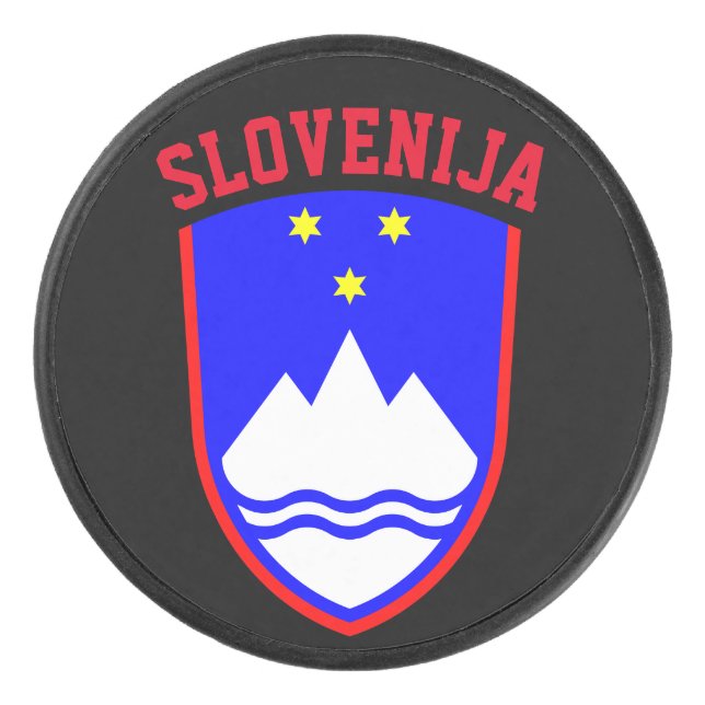Disco De Hockey Escudo de armas de ESLOVENIA (Anverso)
