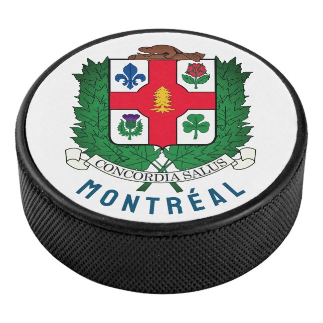 Disco De Hockey Escudo de armas de Montreal, CANADÁ (3/4)
