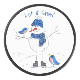 Disco De Hockey Espectacular muñeco de nieve de largo alcance