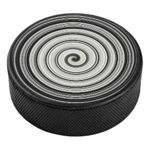 Disco De Hockey Espiral negra y blanca