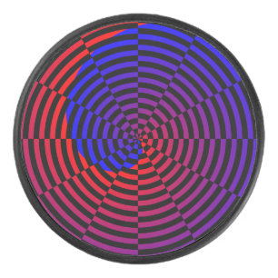 Disco De Hockey Espiral roja y azul de Kenneth Yoncich