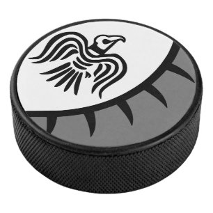 Disco De Hockey Estandarte vikingo del cuervo
