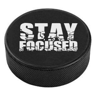 Disco De Hockey Estar centrado   Frase motivadora con texto blanco