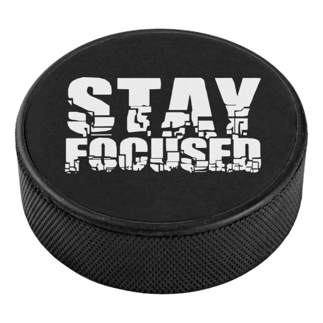 Disco De Hockey Estar centrado | Frase motivadora con texto blanco (3/4)