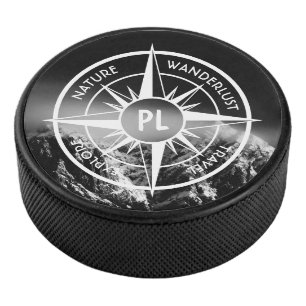 Disco De Hockey Estrella de brújula emblema monopólico montañas dr