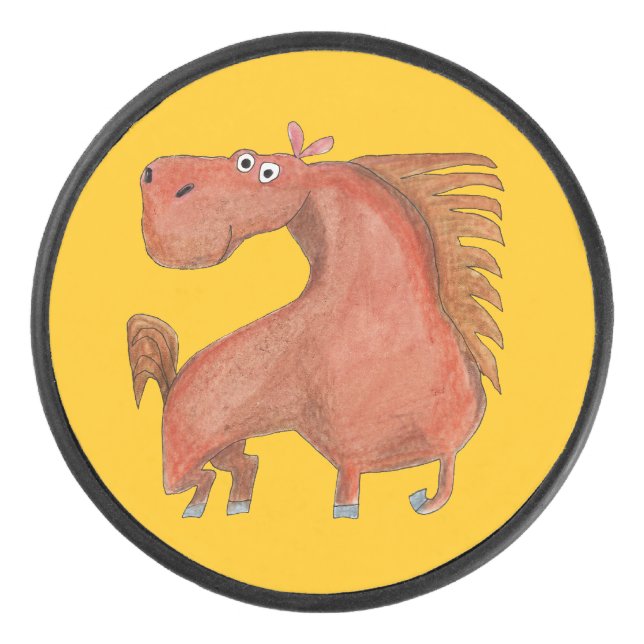 Disco De Hockey Exited Horse (Anverso)