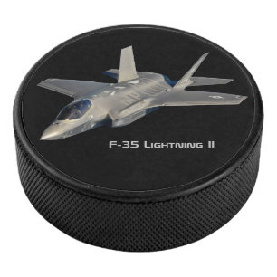 Disco De Hockey F-35 Luchador Lightning II Panther Jet