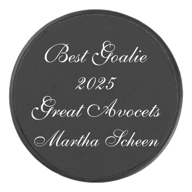 Disco De Hockey Fancy Black & White Award:  (Anverso)