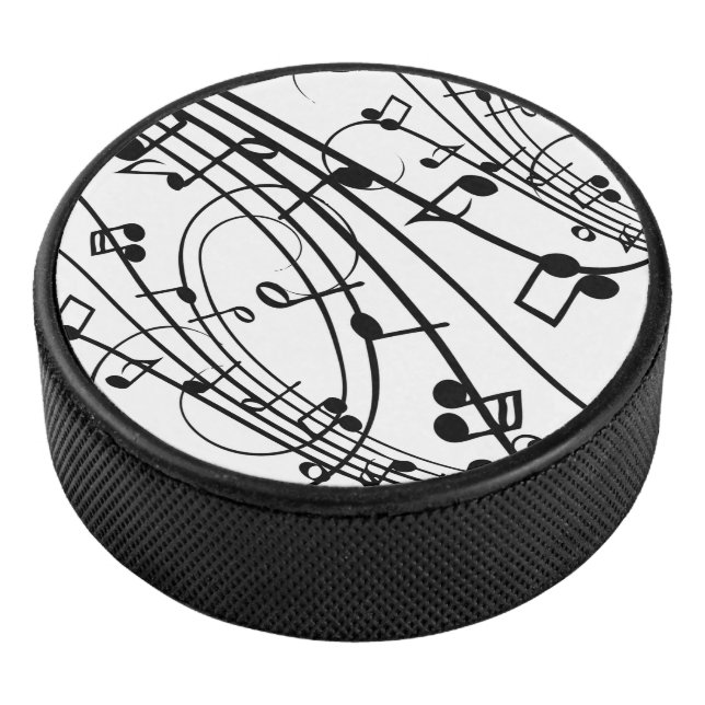 Disco De Hockey Fancy Music Notes (3/4)