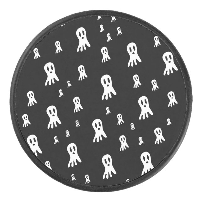 Disco De Hockey Fantasmas oscuros de Halloween (Anverso)