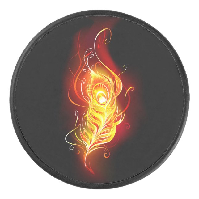 Disco De Hockey Feather Peacock (Anverso)