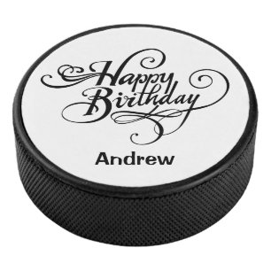 Disco De Hockey Feliz Cumpleaños Personalizado 