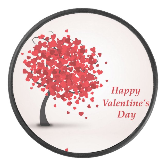 Disco De Hockey Feliz Día de San Valentín de Hockey (Anverso)