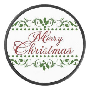 Disco De Hockey Feliz Navidad