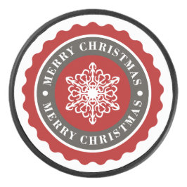 Disco De Hockey Festividad navideña Snowflake