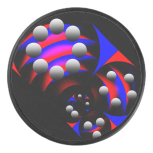 Disco De Hockey Fibonacci 'Fish Black' por Kenneth Yoncich