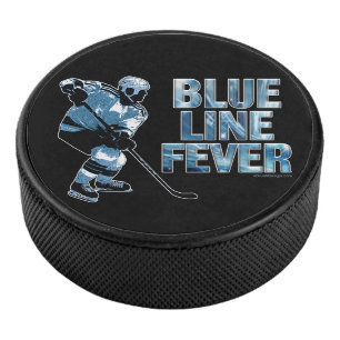 Disco De Hockey Fiebre de la línea azul de hockey