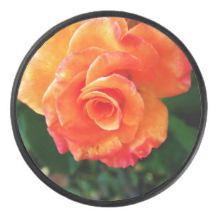 Disco De Hockey flor rosa naranja