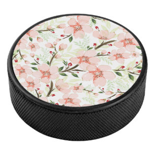 Disco De Hockey Flores rosadas