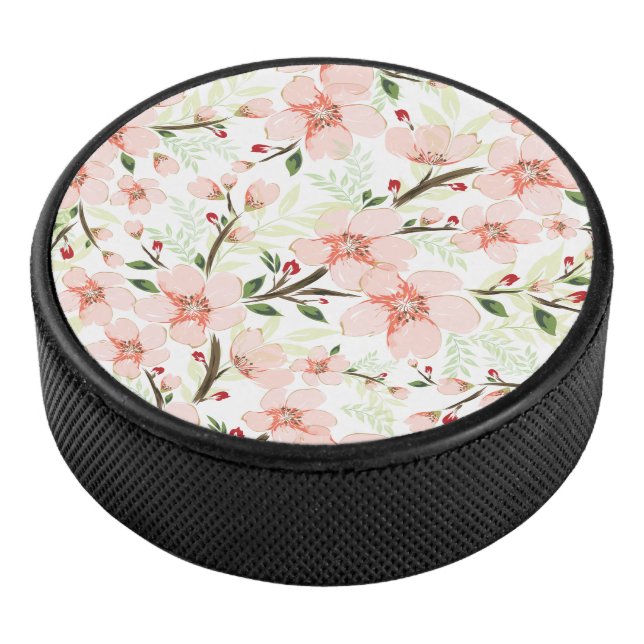 Disco De Hockey Flores rosadas (3/4)