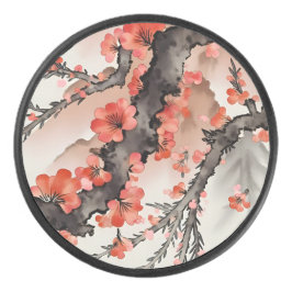 Disco De Hockey Flowers on Black