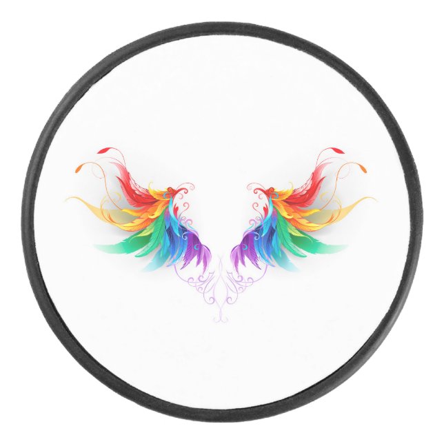 Disco De Hockey Fluffy Rainbow Wings (Anverso)
