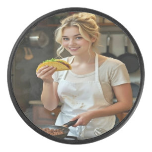 Disco De Hockey Foto de comer tacos personalizar
