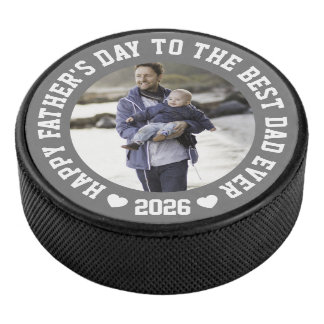 Disco De Hockey Foto personalizada del Día del Padre