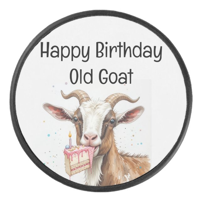Disco De Hockey Fun Old Goat Over the Hill Birthday (Anverso)