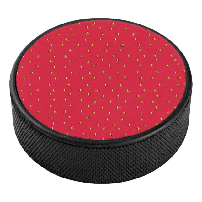 Disco De Hockey Fundido fondo de fresa rojo (3/4)