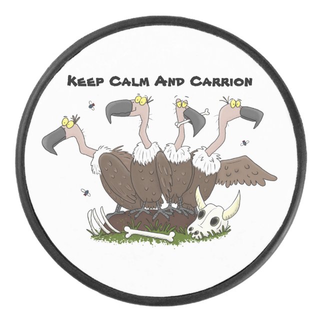 Disco De Hockey Funny personalizado de humor de buitres (Anverso)