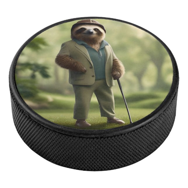 Disco De Hockey Funny Sloth Golf Player, (3/4)