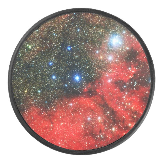 Disco De Hockey Galaxia Dustada De Oro Caído (Anverso)
