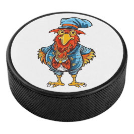 Disco De Hockey Gallo de Dibujos Animados Divertido y Mandón